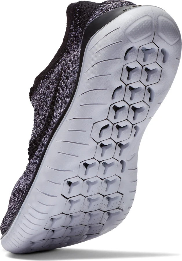 Nike Women's Free Run Flyknit 2018 Running Shoes in Black | 942839-101 - Image 7