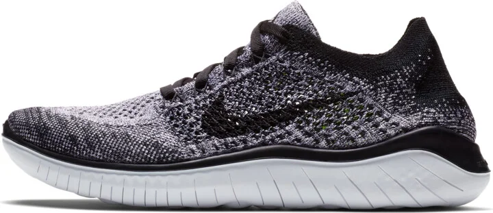 Nike Women's Free Run Flyknit 2018 Running Shoes in Black | 942839-101