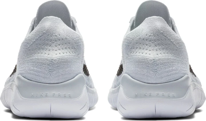 Nike Women's Free Run Flyknit 2018 Running Shoes in White | 942839-100 - Image 6
