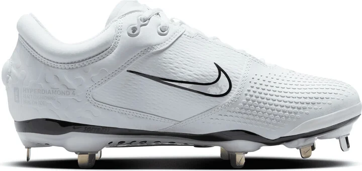 Nike Women's Hyperdiamond 4 Elite Softball Cleats in White | FZ0923-102 - Image 3