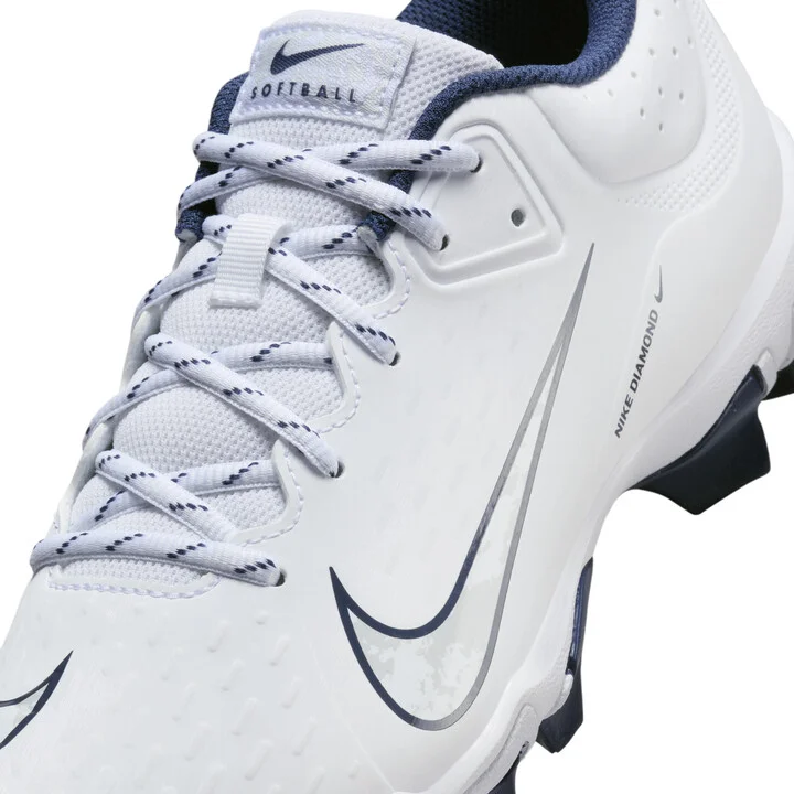 Nike Women's Hyperdiamond 4 Keystone Softball Cleats in White | FZ0920-103 - Image 8