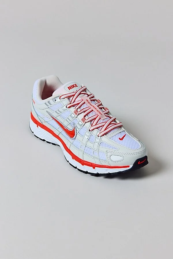 Nike Women's P-6000 Sneaker in White/Metallic Platinum/Hyper Crimson - Image 9