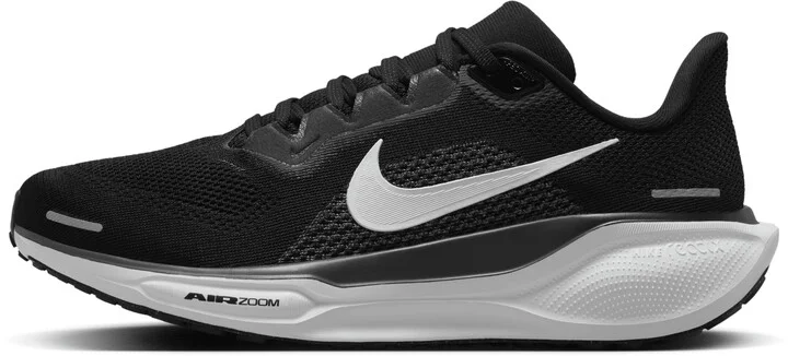 Nike Women's Pegasus 41 Road Running Shoes (Wide) in Black | FQ0965-002