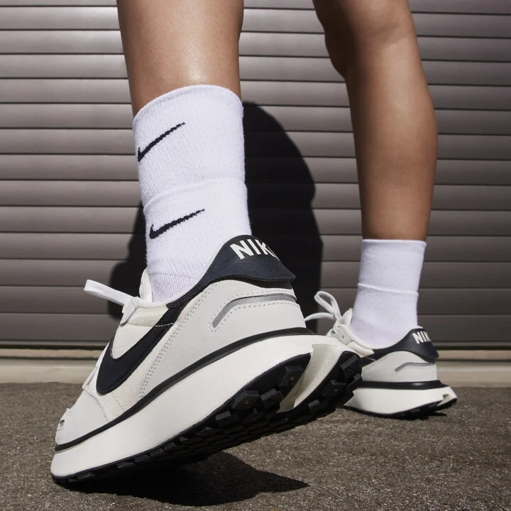 Nike Women's Phoenix Waffle Shoes in White | FD2196-100 - Image 2