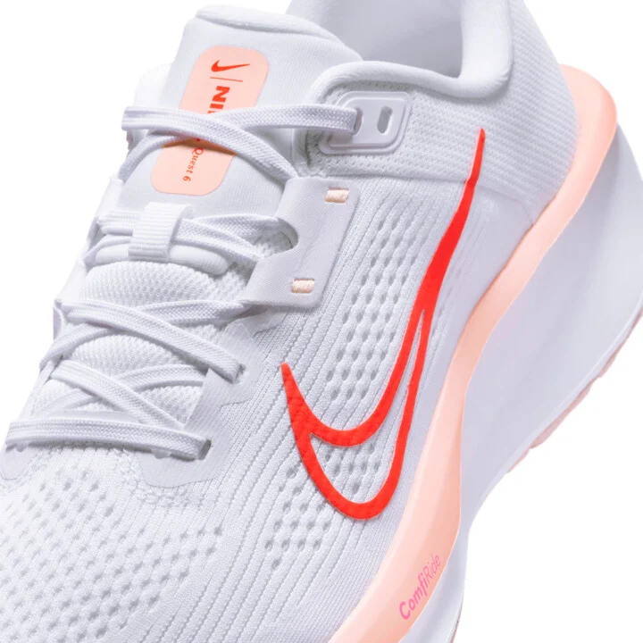Nike Women's Quest 6 Road Running Shoes in White | FD6034-108 - Image 7