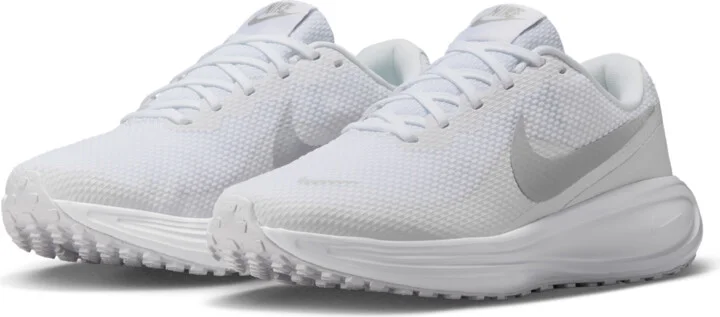 Nike Women's Revolution 8 Road Running Shoes (Extra Wide) in White | HQ1995-100 - Image 5
