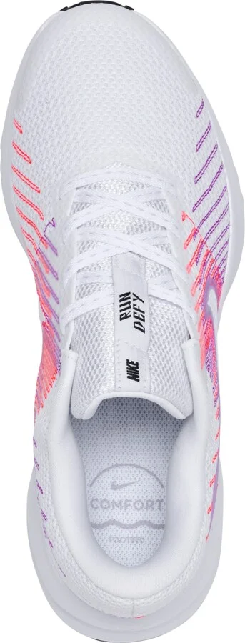 Nike Women's Run Defy All Day Running Sneakers from Finish Line - White, Hydrangeas - Image 5