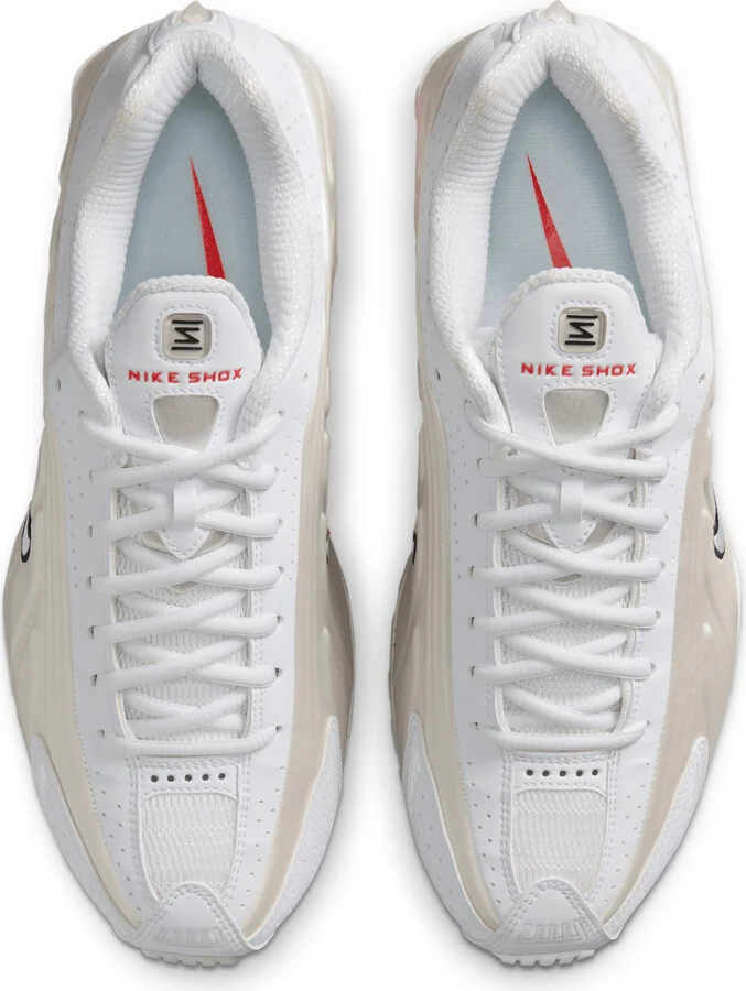 Nike Women's Shox R4 Shoes in White | AR3565-103 - Image 4