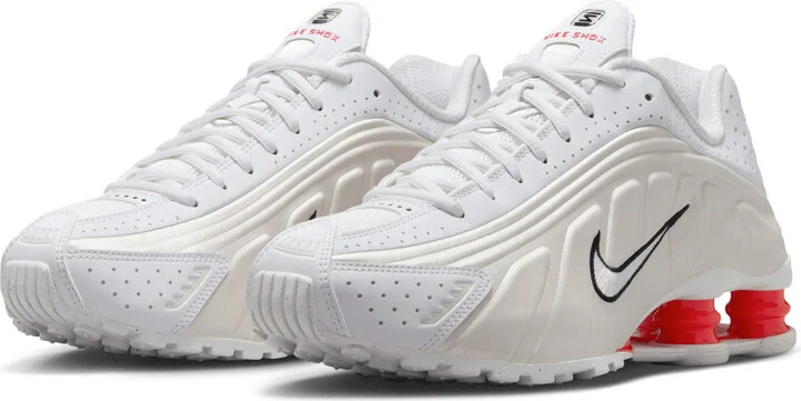 Nike Women's Shox R4 Shoes in White | AR3565-103 - Image 5
