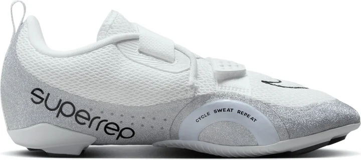 Nike Women's SuperRep Cycle 2 NN Premium Cycling Shoes with Metallic Accents in White | FZ2117-100 - Image 3