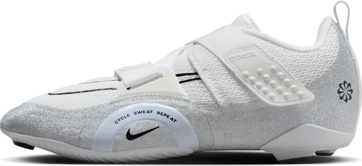 Nike Women's SuperRep Cycle 2 NN Premium Cycling Shoes with Metallic Accents in White | FZ2117-100