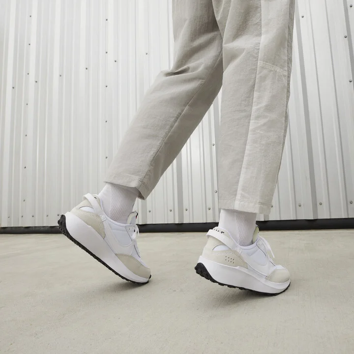 Nike Women's Waffle Debut Shoes in White | DH9523-100 - Image 2