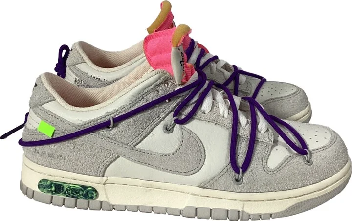 Nike x Off-White Dunk Lot 15 Sneakers in Grey Suede