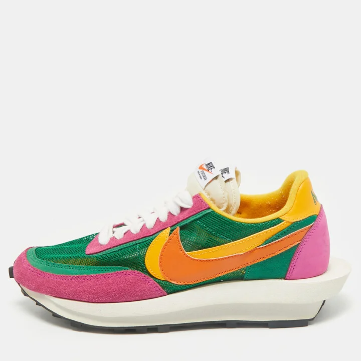 Nike x Sacai Multicolor Leather and Mesh LD Waffle Sneakers Size 42.5