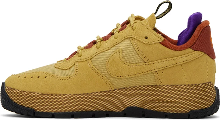 Nike Yellow Air Force 1 Wild Sneakers - Image 3