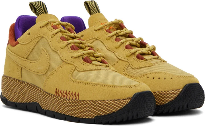 Nike Yellow Air Force 1 Wild Sneakers - Image 4
