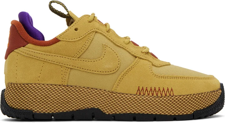 Nike Yellow Air Force 1 Wild Sneakers