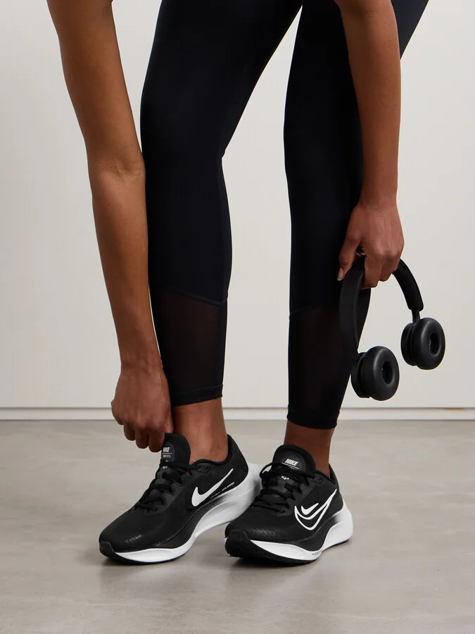 Nike - Zoom Fly 5 Rubber-trimmed Mesh Sneakers - Black - Image 2