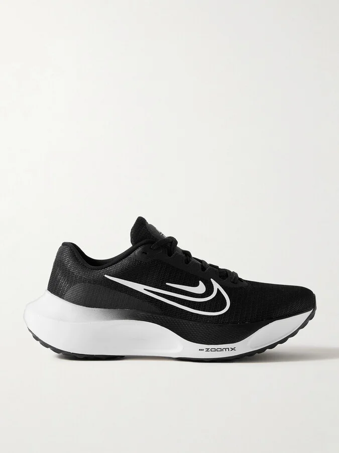 Nike - Zoom Fly 5 Rubber-trimmed Mesh Sneakers - Black