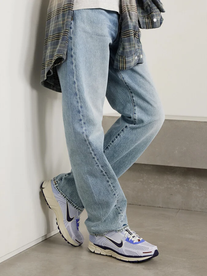 Nike - Zoom Vomero 5 Leather And Rubber-trimmed Mesh Sneakers - Blue - Image 2