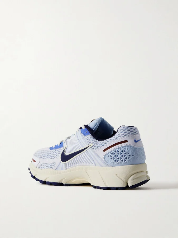 Nike - Zoom Vomero 5 Leather And Rubber-trimmed Mesh Sneakers - Blue - Image 3