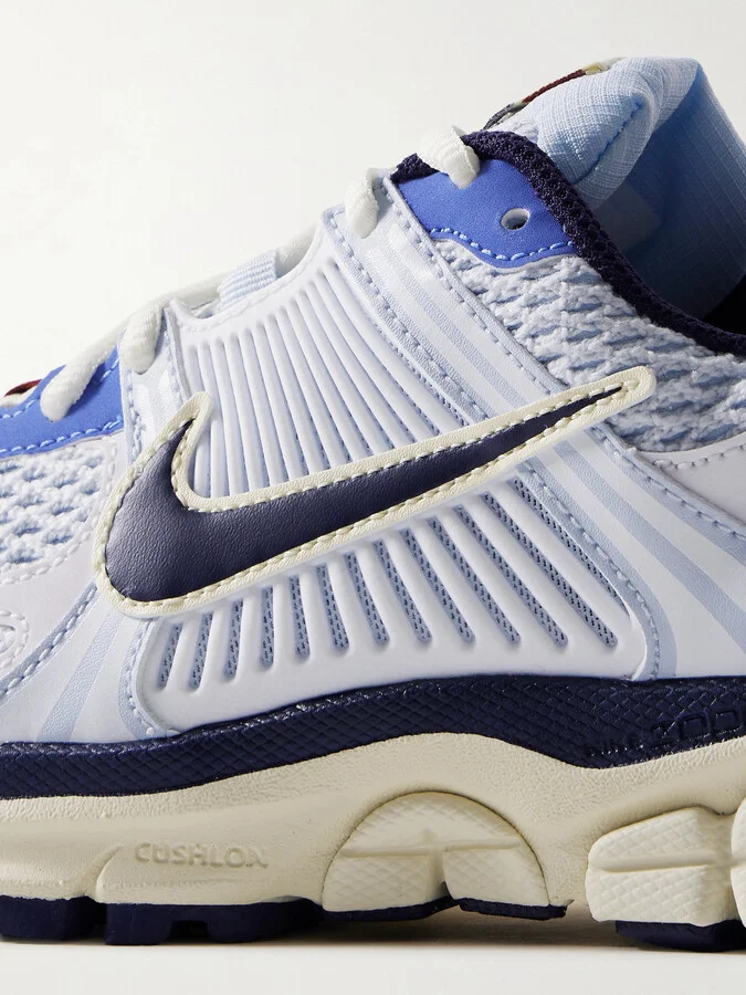 Nike - Zoom Vomero 5 Leather And Rubber-trimmed Mesh Sneakers - Blue - Image 4