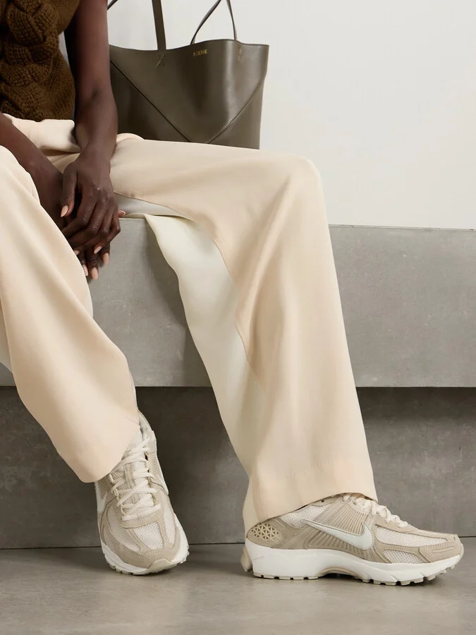 Nike - Zoom Vomero 5 Leather, Suede, Rubber And Mesh Sneakers - Cream - Image 2