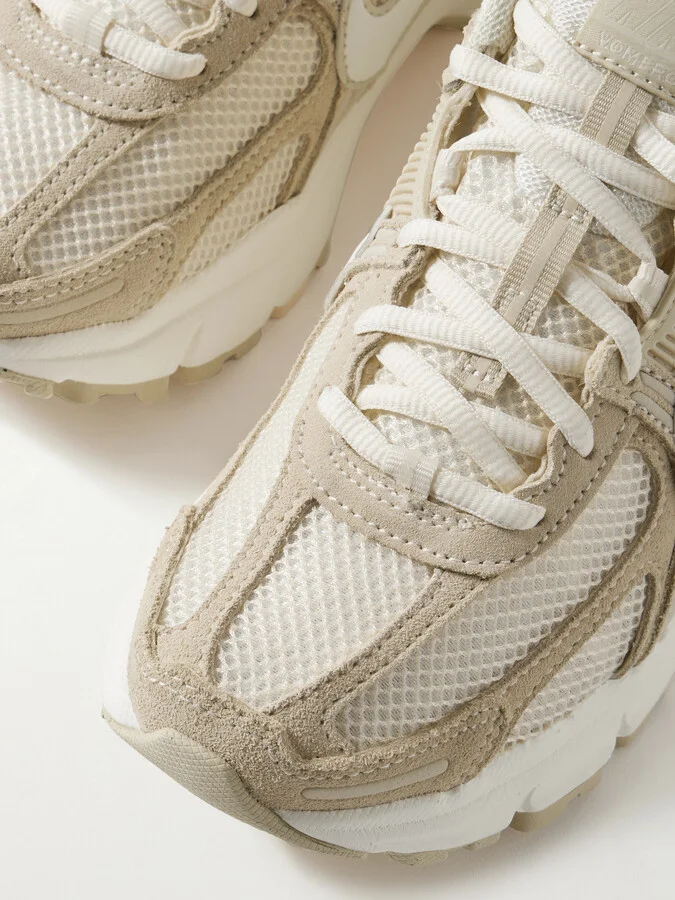 Nike - Zoom Vomero 5 Leather, Suede, Rubber And Mesh Sneakers - Cream - Image 4