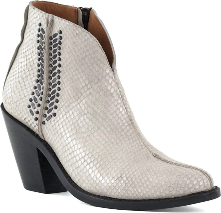 Nikita Boot In Linen Lizard