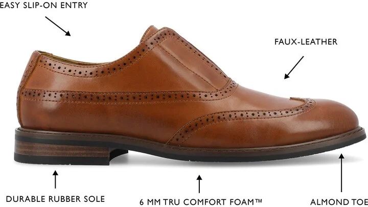 Nikola Tru Comfort Wingtip Slip-On Oxford - Image 9
