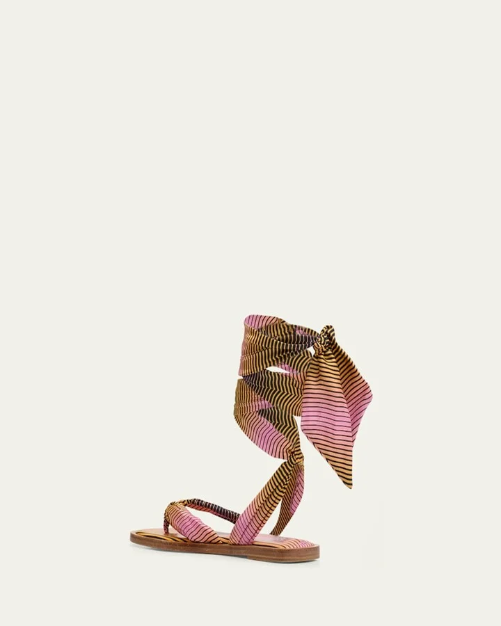 Nilo Du Desert Ankle-Wrap Red Sole Sandals - Image 4