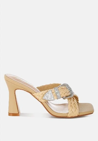 Nimaya Braided Criss-Cross Strap Sandals Women