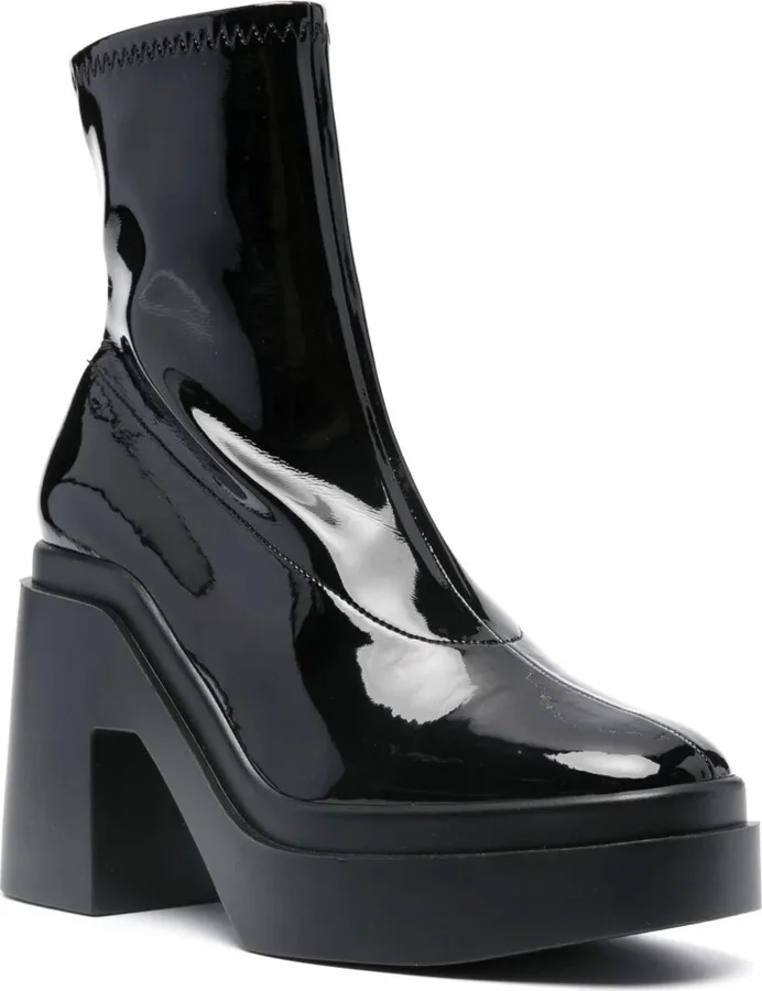 Nina 100mm patent ankle boots - Image 2
