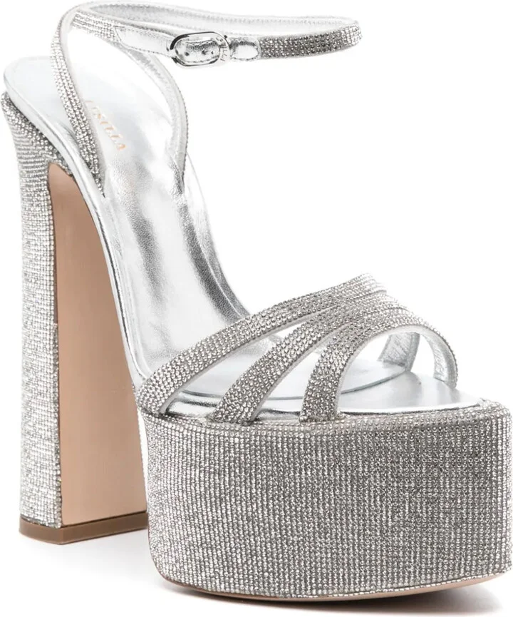 Nina 170mm crystal-embellished platform sandals - Image 2