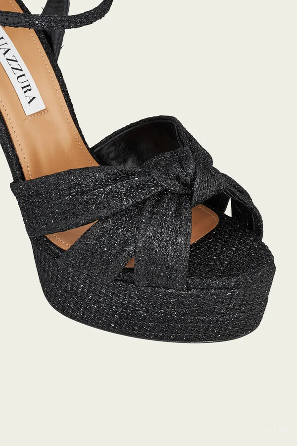 Nina Sandal Plateau 130 in Black - Image 2