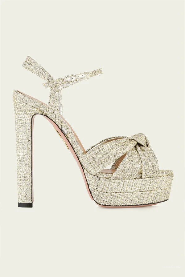 Nina Sandal Plateau 130 in Silver