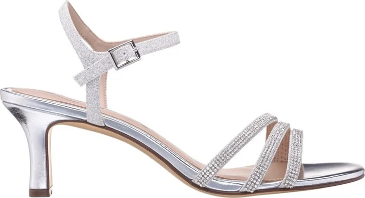 Nina Women's Bettany Mid Heel Crytal Asymmetrical Straps - Image 2