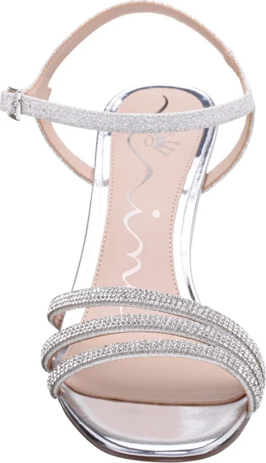 Nina Women's Bettany Mid Heel Crytal Asymmetrical Straps - Image 5