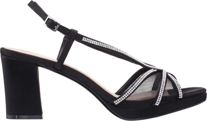 Nina Women's Bonney Rhinestone Square Toe Dress Sandals - Image 2