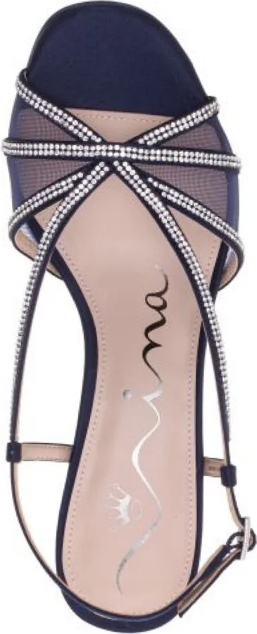 Nina Women's Bonney Rhinestone Square Toe Dress Sandals - Image 8