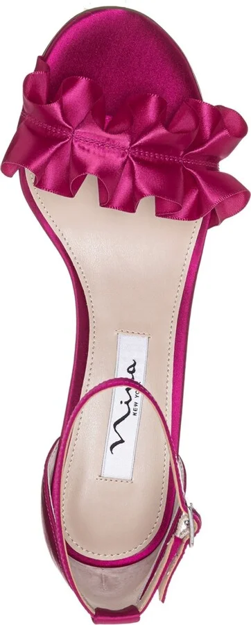 Nina Women's Lisa Mid Heel with Ruffle Sandal - Image 5