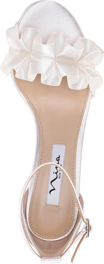 Nina Women's Lisa Mid Heel with Ruffle Sandal - Image 9