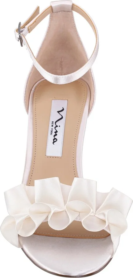 Nina Women's Lisa Mid Heel with Ruffle Sandal - Image 11