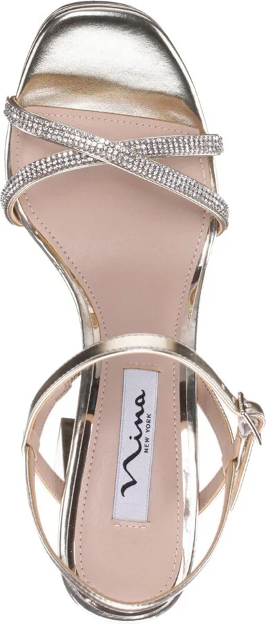 Nina Women's Steven Block Heel Platform Evening Sandals - Image 9