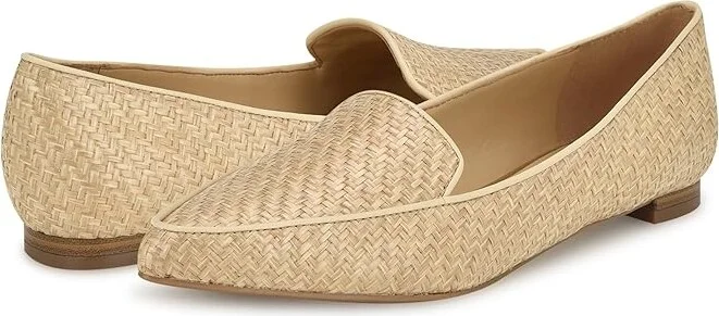 Nine West Abay Women's Shoes Medium Natural Woven : 8.5 M, Leather