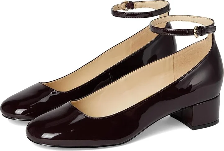 Nine West Amaize High Women's Heels Dark Red Patent : 6 M, Leather/Rubber