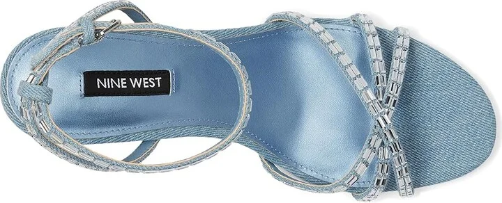 Nine West Amseta Women's Dress Sandals Light Blue Denim : 7 M, Rubber/Synthetic - Image 2