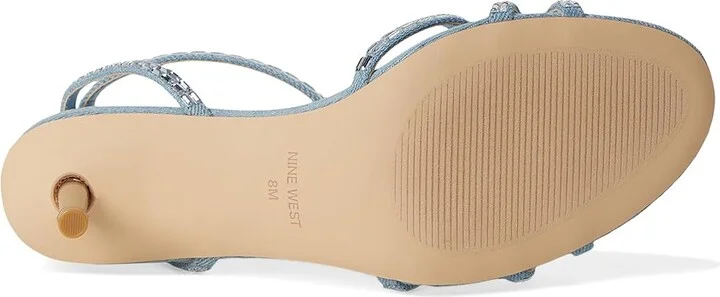 Nine West Amseta Women's Dress Sandals Light Blue Denim : 7 M, Rubber/Synthetic - Image 3