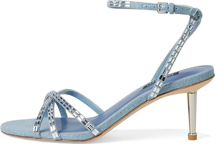 Nine West Amseta Women's Dress Sandals Light Blue Denim : 7 M, Rubber/Synthetic - Image 6