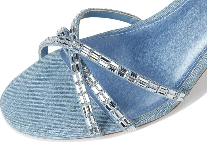Nine West Amseta Women's Dress Sandals Light Blue Denim : 7 M, Rubber/Synthetic - Image 7